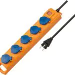 Brennenstuhl Super-Solid SL 554 Steckdosenverteiler/Outdoor Steckdosenleiste für den Baustelleneinsatz und den ständigen Einsatz im Freien gelb