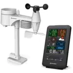 Bresser Wetterstation Funk mit Außensensor Wetter Center 5-in-1 Beaufort mit großem Farbdisplay