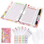 Bugetplaner, A6 Bargeld Organizer Haushaltsbuch mit Geldfächer