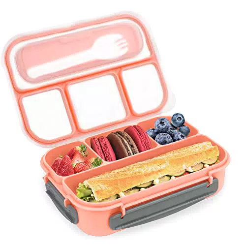 Bugucat Bento Box 1300ML, Lunchbox Brotdose mit 4 Fächern