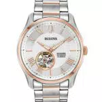 Bulova Herren Analog Automatik Uhr mit Edelstahl Armband 98A213