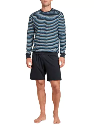 CALIDA Herren Relax Streamline Pyjamaset, azurit Blue