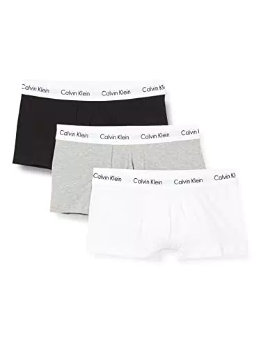 Calvin Klein Herren 3er-Pack Boxershorts Low Rise Trunk 3Pk mit Stretch