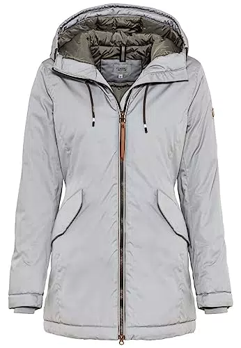 camel active Damen 320420/8F80 Jacket, Silver Grey, 44