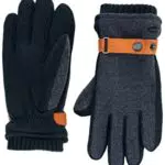 camel active Herren 408290/8g29 Gloves with Strap, Dark Navy