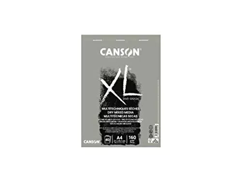 CANSON XL Sand Grain, graufarbiger Zeichenblock mit sandpapierartiger Oberfläche