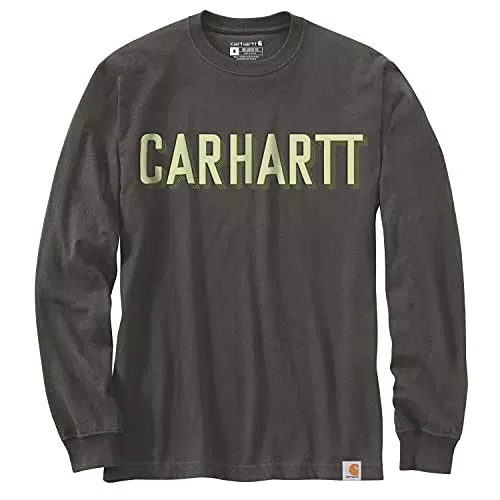 Carhartt Herren Long-Sleeve Block Logo Graphic T-Shirt