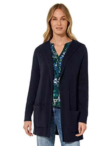 CECIL Damen B253431 Longcardigan, deep Blue, XS