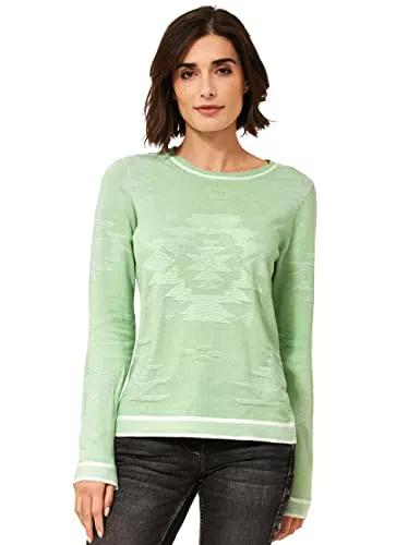 CECIL Damen B302038 Strickpullover, Light salvia Green