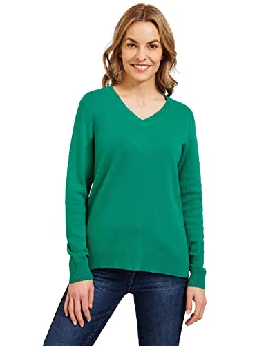 Cecil Damen B302217 Strickpullover, smaragd Green, M