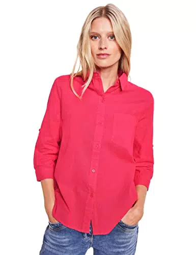 CECIL Damen B343762 3/4-Arm-Bluse, Strawberry Red, XXL EU