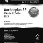 Chronoplan 50573 Kalendereinlage 2023, Wochenplan im A5 Format