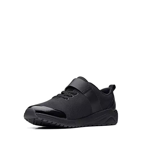 Clarks Jungen Aeon Pace Sneaker, Schwarz