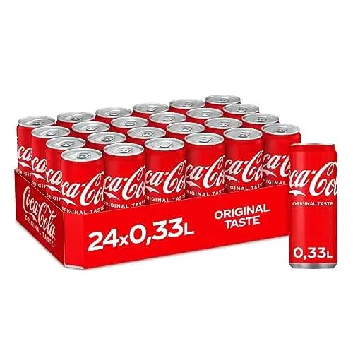 Coca-Cola Classic - prickelndes Erfrischungsgetränk mit unverwechselbarem Coke-Geschmack - koffeinhaltiger Softdrink in Einweg Dosen