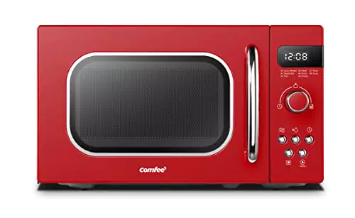 Comfee CMSRO 20 di rd Retro-Mikrowelle mit 8 Automatikmenüs
