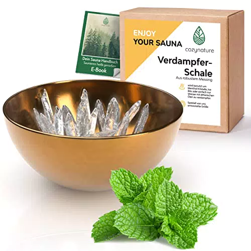 CozyNature Sauna Verdampferschale aus hochwertigem Messing