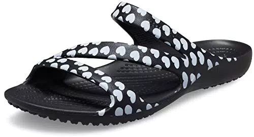 Crocs Damen Kadee Ii Sandal W Clog, schwarz/weiß, 4 UK