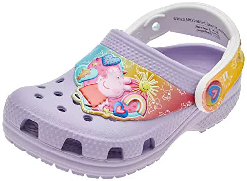 Crocs Unisex Kinder CLS FL I Am Peppa Pig Clog T, Lavender