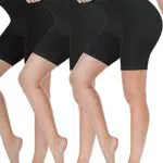 Damen Shorts Radlerhose Kurze, 3er Pack Anti Scheuern Unterhose für unter Kleider