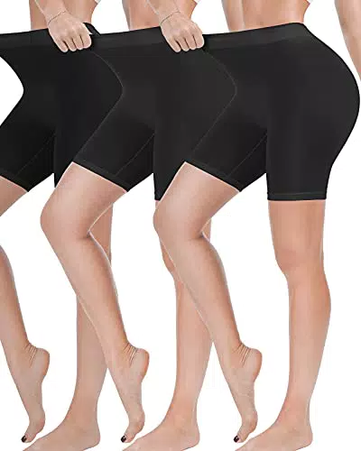 Damen Shorts Radlerhose Kurze, 3er Pack Anti Scheuern Unterhose für unter Kleider
