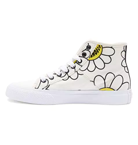 DC Shoes Damen Manual Sneaker, White/Black/Flower