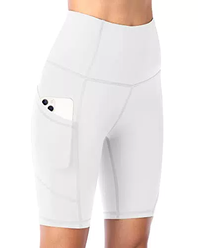 DDOBB Damen Radlerhose mit Tasche High Waist Gym Shorts Damen Sommer Kurze Sporthose Blickdicht Sportshorts Leggings Hotpants Hose Yoga Fitness