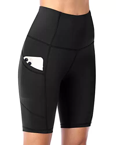 DDOBB Radlerhose Damen mit Tasche High Waist Shorts Damen Sommer Kurze Sporthose Blickdicht Sportshorts Leggings Hotpants Yoga Gym Zuhause