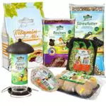 Dehner Natura Wildvogelfutter Starterset, Futtersäule und Futtermix