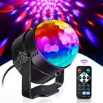 Discokugel, Disco Lights LED Licht Lampe mit Fernbedienung und Sound kontrolle Disco Lichteffekte 3W RGB Bühnenlichter perfeckt für Geburtstag Show Club DJ Party Halloween KTV