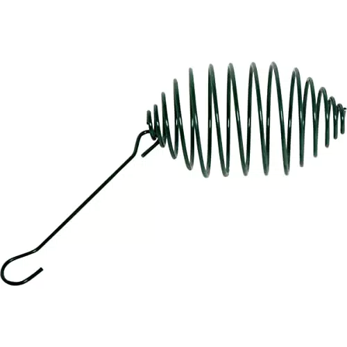 dobar 11050 Meisenknödelhalter - Futterspirale für Meisenknödel - Vogelfutterspender aus Metall - Futtersäule für Wildvögel für Garten/Terrasse/Balkon - Ø 7