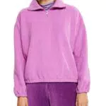 edc by Esprit Sweatshirt aus Fleece mit Zipkragen