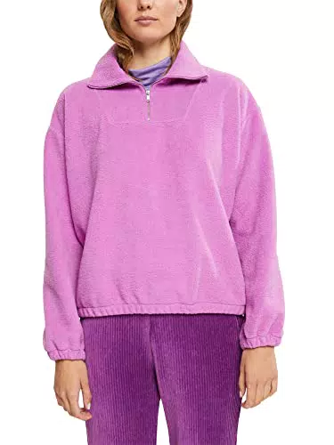 edc by Esprit Sweatshirt aus Fleece mit Zipkragen