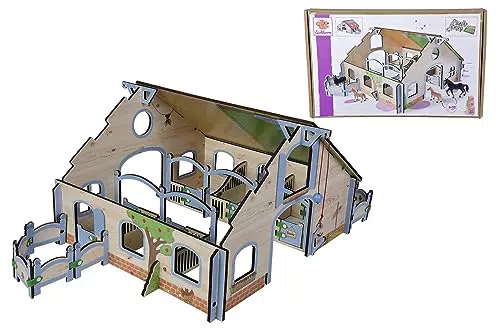 Eichhorn - Pferdestall, Gebäude mit Pferdeboxen und Gatter