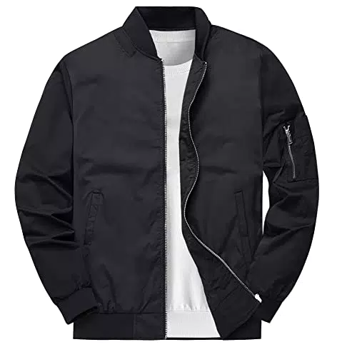 EKLENTSON Herren Atmungsaktiv Sportjacke Leicht Windbreaker Running Laufjacke mit Taschen