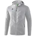 ERIMA Herren Jacke Stepp-/Strickjacke mit Kapuze, hellgrau 2061906