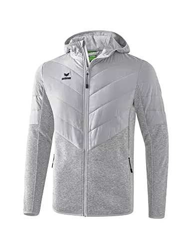 ERIMA Herren Jacke Stepp-/Strickjacke mit Kapuze, hellgrau 2061906