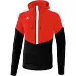Erima Kinder Squad Kapuzensweat, rot/schwarz/weiß, 140