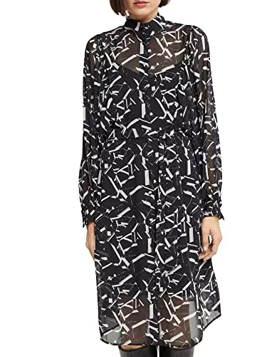 ESPRIT Damen 102EO1E310 Kleid, 004/BLACK 4, 36