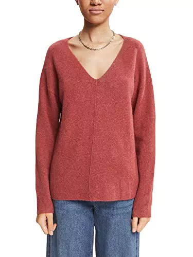 ESPRIT Damen 992ee1i350 Pullover, Terracotta, XL EU