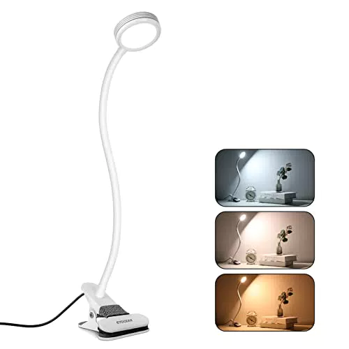 EYOCEAN Leselampe, LED Klemmleuchte, Schwanenhals Lampe