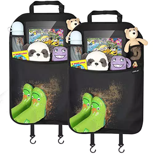 Ezilif Rückenlehnenschutz Auto Kinder, Autositz Organizer Wasserdicht 900D-Polyeste
