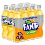 Fanta Zero Orange - fruchtig-spritzige Limonade mit klassisichem Orangen-Geschmack - ohne Zucker und ohne Kalorien - erfrischender Softdrink in Einweg Flaschen