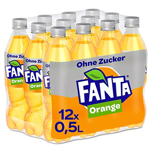 Fanta Zero Orange - fruchtig-spritzige Limonade mit klassisichem Orangen-Geschmack - ohne Zucker und ohne Kalorien - erfrischender Softdrink in Einweg Flaschen