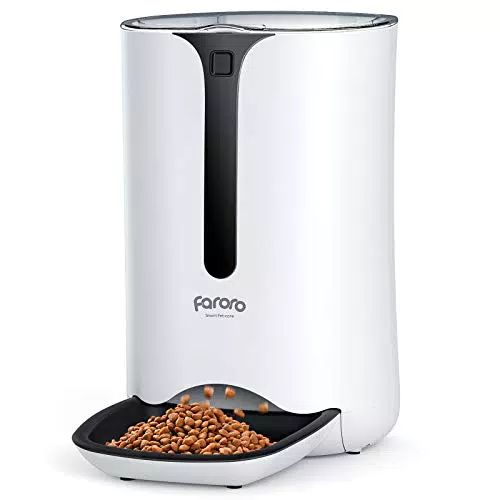 Faroro 7L Futterautomat Katze, Katzenfutter Automat mit Timer bis zu 5 Mahlzeiten am Tag