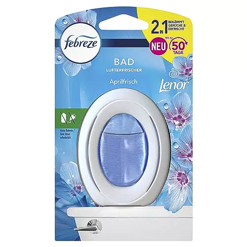 Febreze Bad Lufterfrischer Lenor Aprilfrisch, Duftstecker zur kontinuierlichen Geruchsbekämpfung und -verhinderung