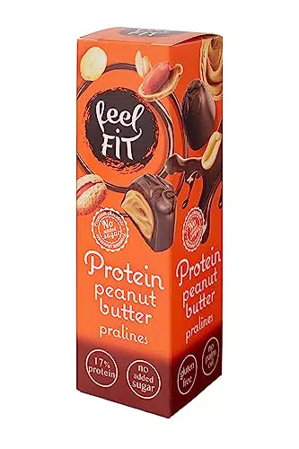 Feel FIT Protein Erdnussbutter-Pralinen in hochwertiger Milchschokolade