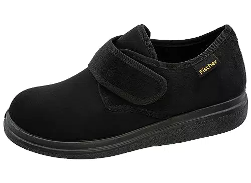 Fischer Herren Ortho Flache Hausschuhe, Schwarz Schwarz 222