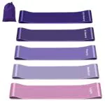 Fitnessbänder Fitnessband Theraband mit Übungsanleitung auf Deutsch & Tragebeutel Resistance Bands widerstandsbänder Gymnastikband Booty Band für Muskelaufbau Pilates Yoga