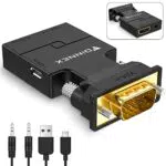 FOINNEX VGA auf HDMI Adapter mit Audio, Alter PC zu TV/Monitor mit HDMI Converter