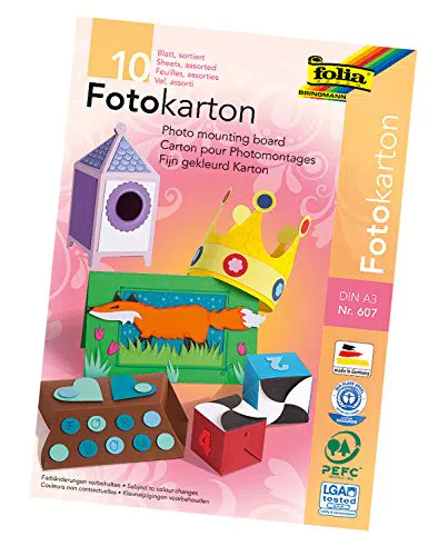 folia 607 - Block mit farbig sortiertem Fotokarton, DIN A3
